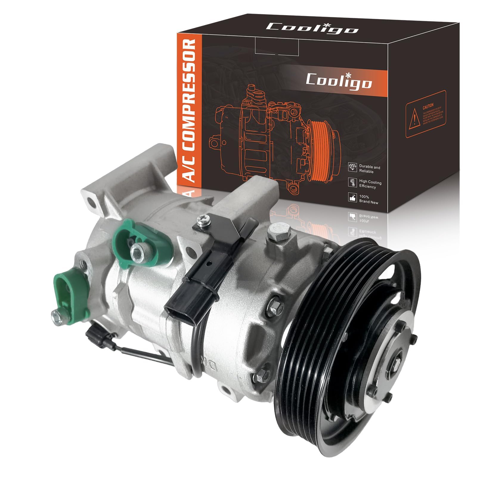 Photo 1 of CO 20765C A/C Air Conditioner Compressor Fit for 2012-2017 Hyundai Accent, 2012-2017 Kia Rio 1.6L L4,with A/C Clutch,Replaces 977011R100, 977011R100DR, 977011W600 ?with Automatic Temperature Control?