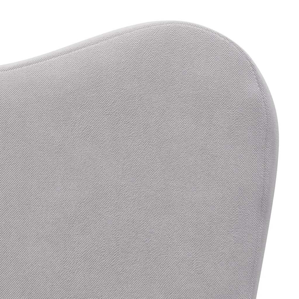 vidaXL Sofá Cama Infantil, Sillón con Reposabrazos, Mini Sofá para Niños, Sofá Cama para Dormitorio Sala de Juegos, Felpa Suave Gris Claro