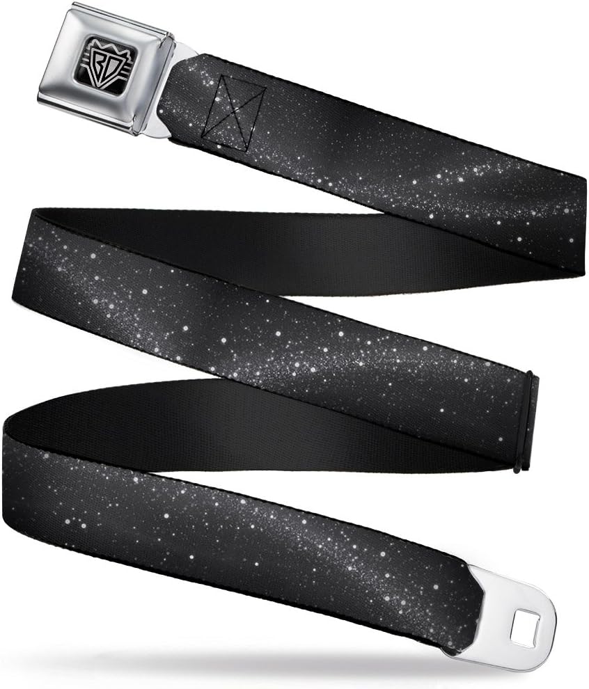 Buckle-Down Seatbelt Belt - Galaxy Arch Black/Gray/White - 1.5" Wide - 32-52 Inches in Length
