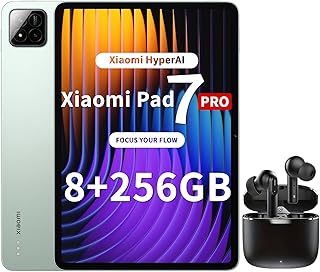 Xiaomi Pad 7 Pro Tablet de 11,2 pulgadas, 8 + 256 GB, pantalla de 3,2 K 144 Hz, Snapdragon 8s Gen 3, batería de 8850 mAh, HyperAI, altavoz cuádruple, experiencia sin costuras, color verde, auriculares
