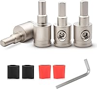 NuIth 0 Gauge to 4 Gauge Amp Input Reducer 4-Pack Brass Connectors with Heat Shrink & Allen Key for Car Audio Amps