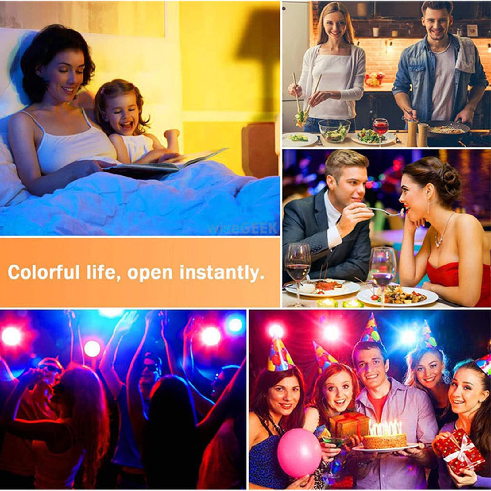 Bombillas Inteligentes WiFi,[6 Pack] RGB + CW Cambio De Color Control Remoto Regulable por Voz 2700-6000K GU10 Foco, con Alexa, Google Home Bombilla No Se Necesita Concentrador