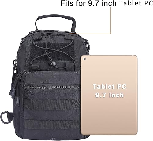 Miniatura 3 de Mochila G4Free al aire táctico militar, deporte pack daypack mochila de hombro para camping, senderismo, trekking, rover sling pecho pack