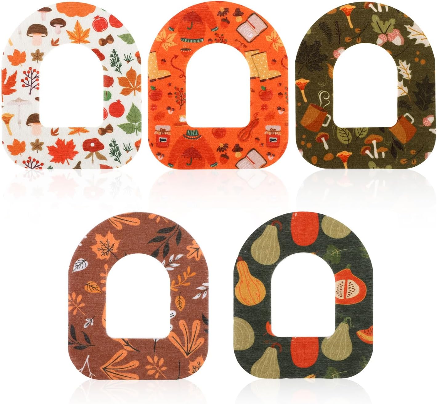 25pcs Adhesive Patches for Omnipod 5, Waterproof Sensor Pack Autumn Style Sensor Covers CGM Sensor Overpatch Sensor Stickers Tape Insulin Strap Compatible with Omnipod