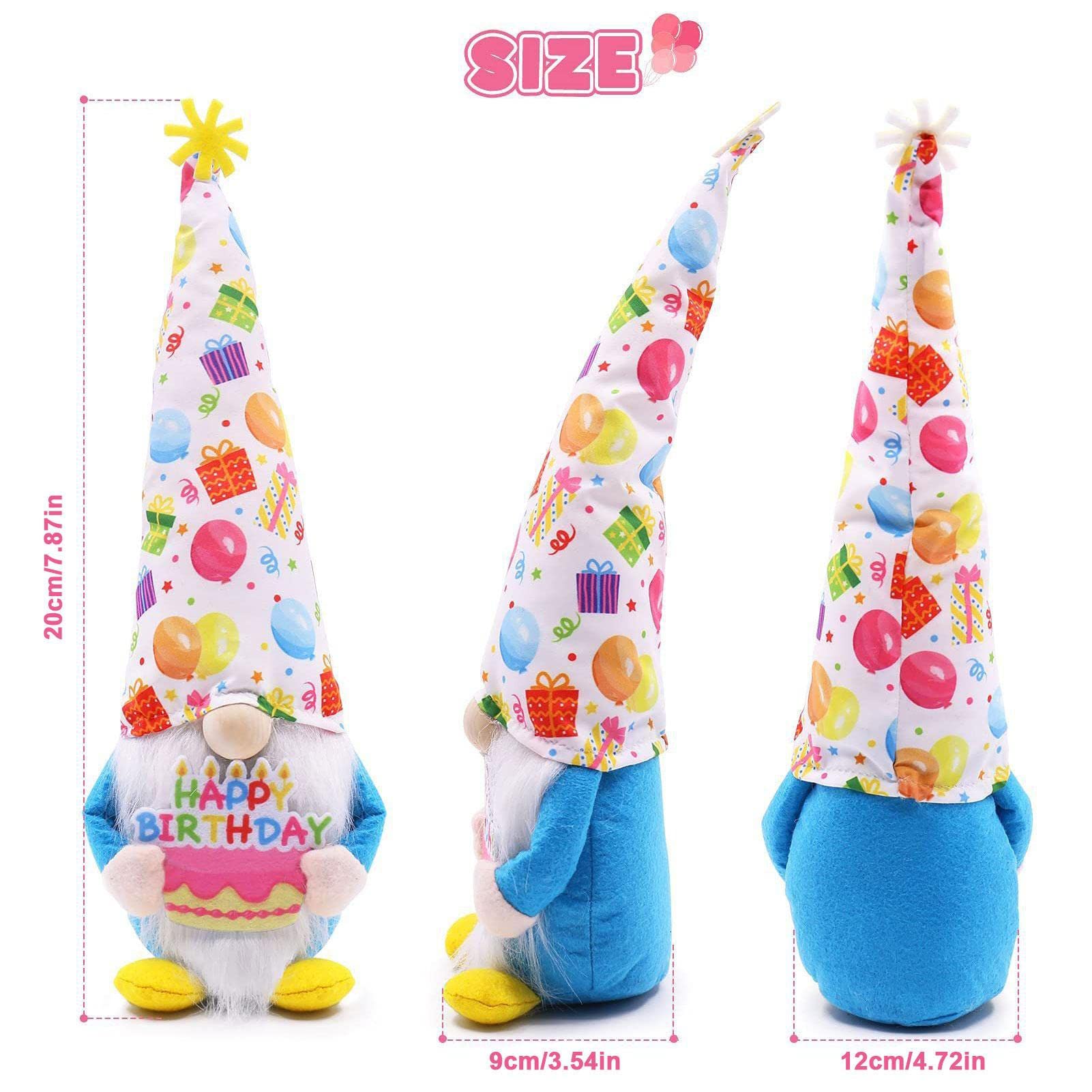 Nain D'anniversaire En Peluche - Décoration Fête, Maison - 15x9x30 Cm - Cadeau Enfant, Déco Salon - 8