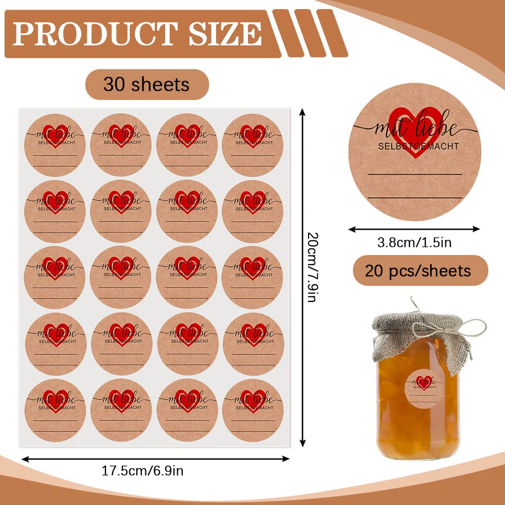 500 Etichette Kraft Rimovibili 5x3 Cm - 6 Forme Per Alimenti, Regali E Decorazioni - Foto 10