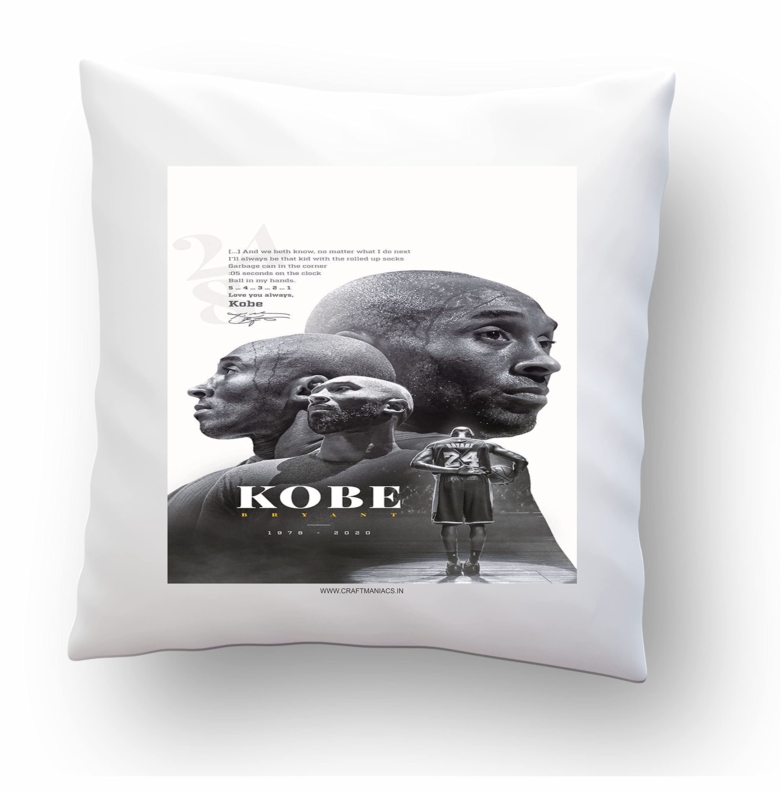 Kobe Bryant Love Always Qoute 16 * 16 Pillow with Cover | UBER Cool Merch for Basketball Lovers