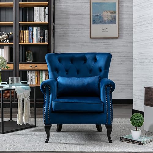 Miniatura 12 de Sillas de lectura Accent Midcentury - Sofá esquinero moderno y cómodo con respaldo copetudo para sala de estar, dormitorio, sala de recepción,