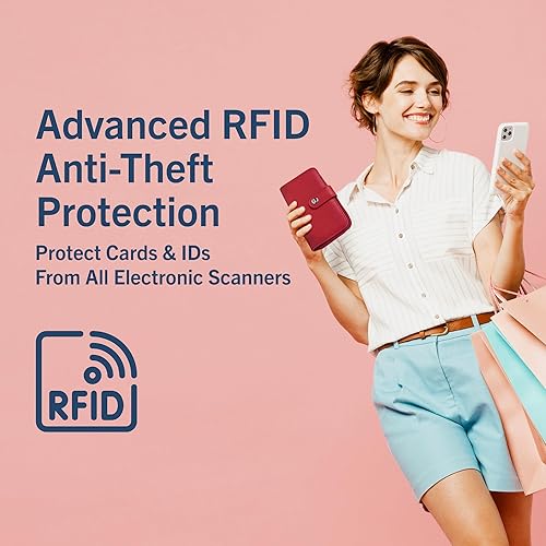 Miniatura 5 de Nautica Be Shore - Cartera de mujer con cierre de bloqueo por radiofrecuencia 4345553166 Aloha (Pink), Black (Buff), Clover Red, Clover White,