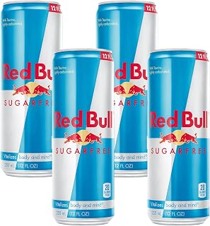 Energy Drink, Sugar Free, 12 Fl Oz (Pack of 4)