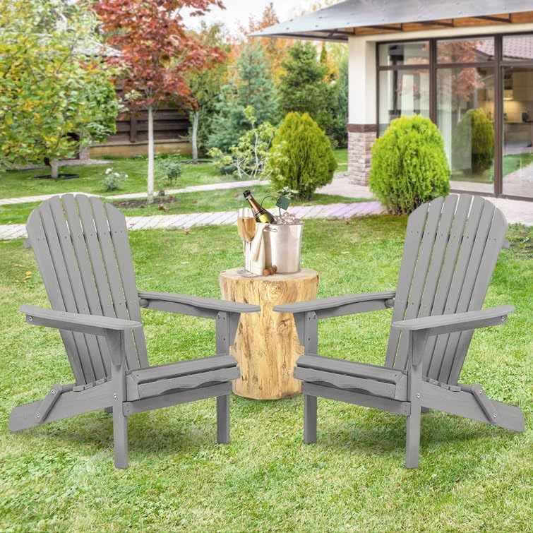Set of 2 Outdoor Cedar Chairs, Garden Balcony, Size, 36'' HX 19.5'' WX 31'' D. (Brown)