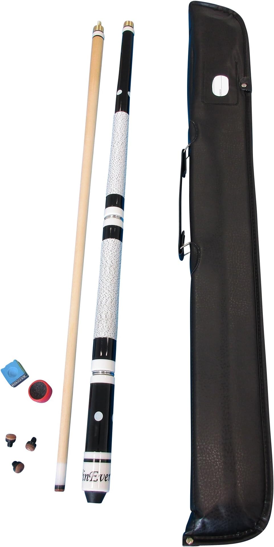 WinEverPool Cue Set with Case, Chalk, Trimmer and Replacement Leather by John West