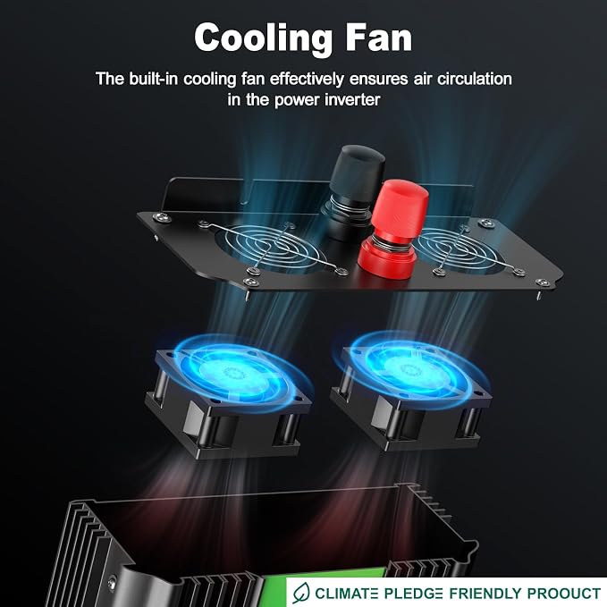 Inversor de corriente 3000W 12V a 110V/120V AC con control remoto miniatura 5