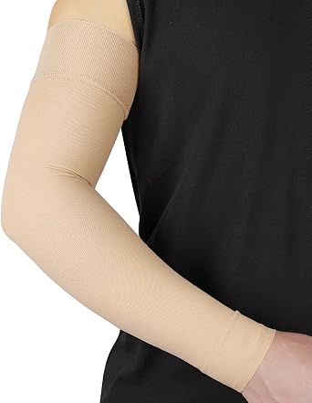beister Arm Compression Sleeve Women Men Single, Medical Grade Arm Compression 15-20 mmhg, Full Arm Support Long Pressure Sleeve for Lymphedema, Post Surgery Recovery, Arthritis, Swelling, Edema