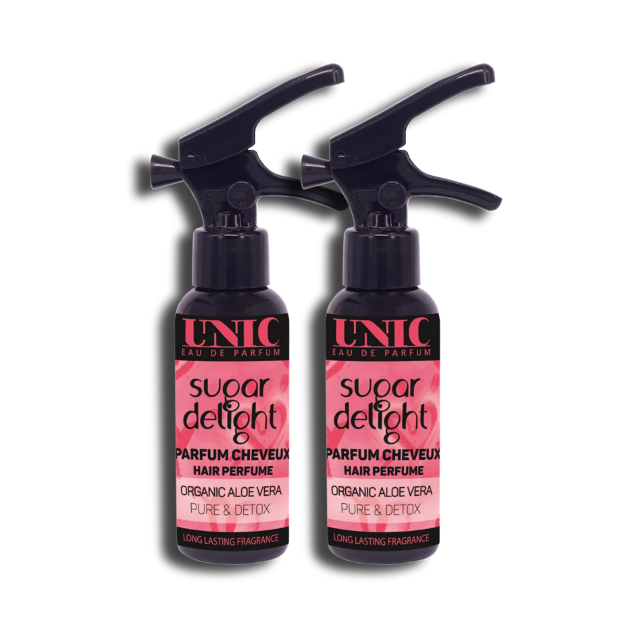 DUO UNIC - Parfum pour Cheveux Sugar Delight – 2 x 50 ml – Brume Capillaire Sucrée et Vanillée – Sillage Gourmand et Réconfortant – Fabrication Française