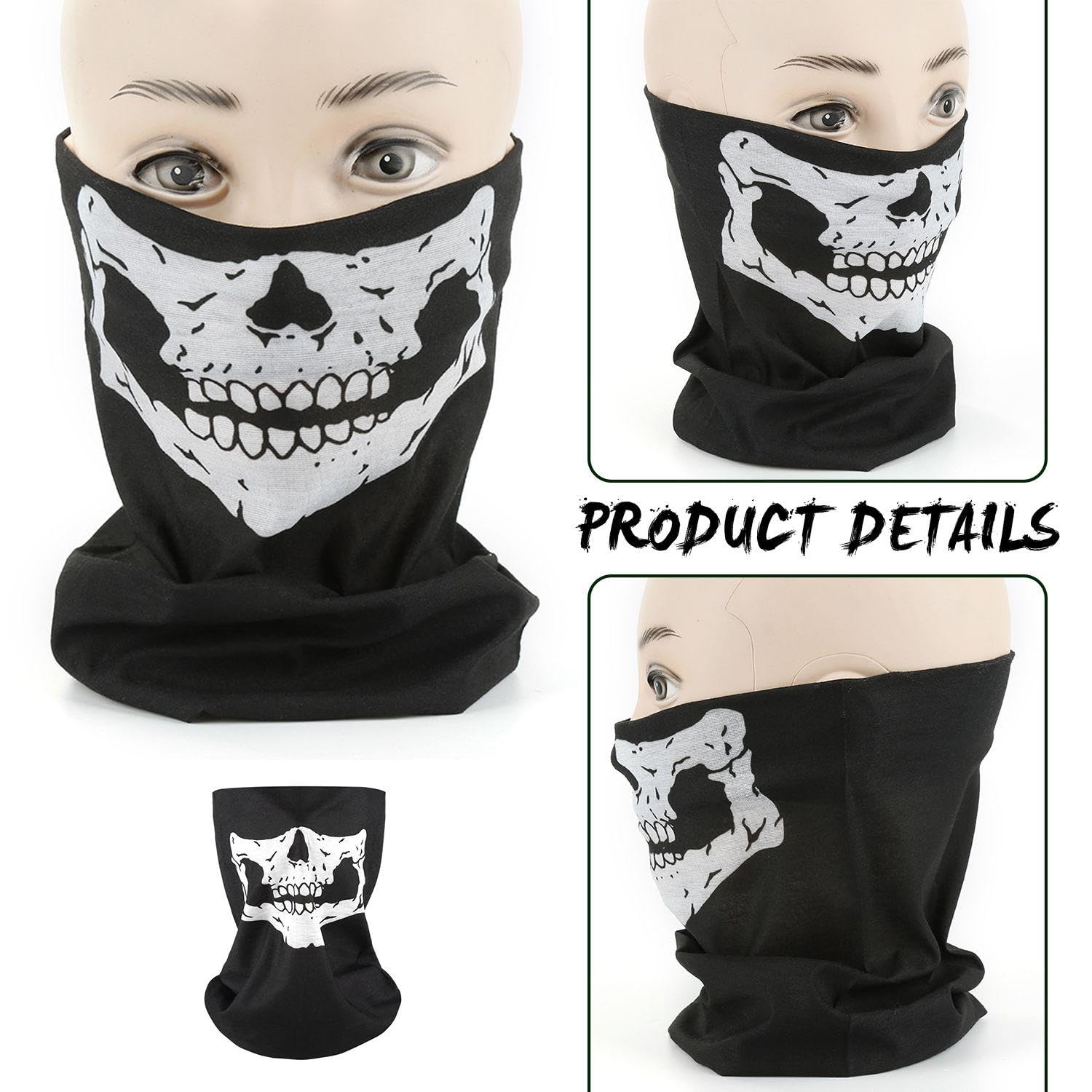 1 pieza de funda transpirable pirata, 1 pieza de pañuelo de calavera, pañuelo pirata, bufanda pirata para hombres, tela pirata para niños, sombreros piratas para mujeres