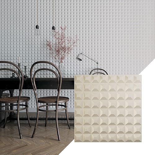 Miniatura 7 de Ekena Millwork Bradford EnduraWall 19 58 pulgadas de ancho x 19 58 pulgadas de alto, panel decorativo de pared 3D, dorado (cubre 2.67 pies