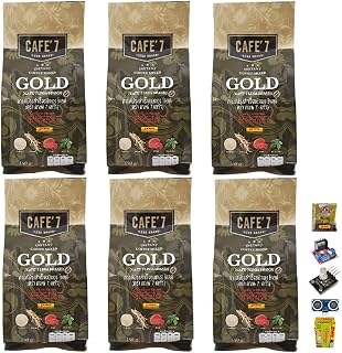 CAFE7GOLD Instant Coffee Mix 10 Sachets/Pack (150g) Premium Arabica Fragrant Intense Delicious Much Mellow Good Shape Set 6 By Beautygoodshop [Get Free For You Beauty Gifts]