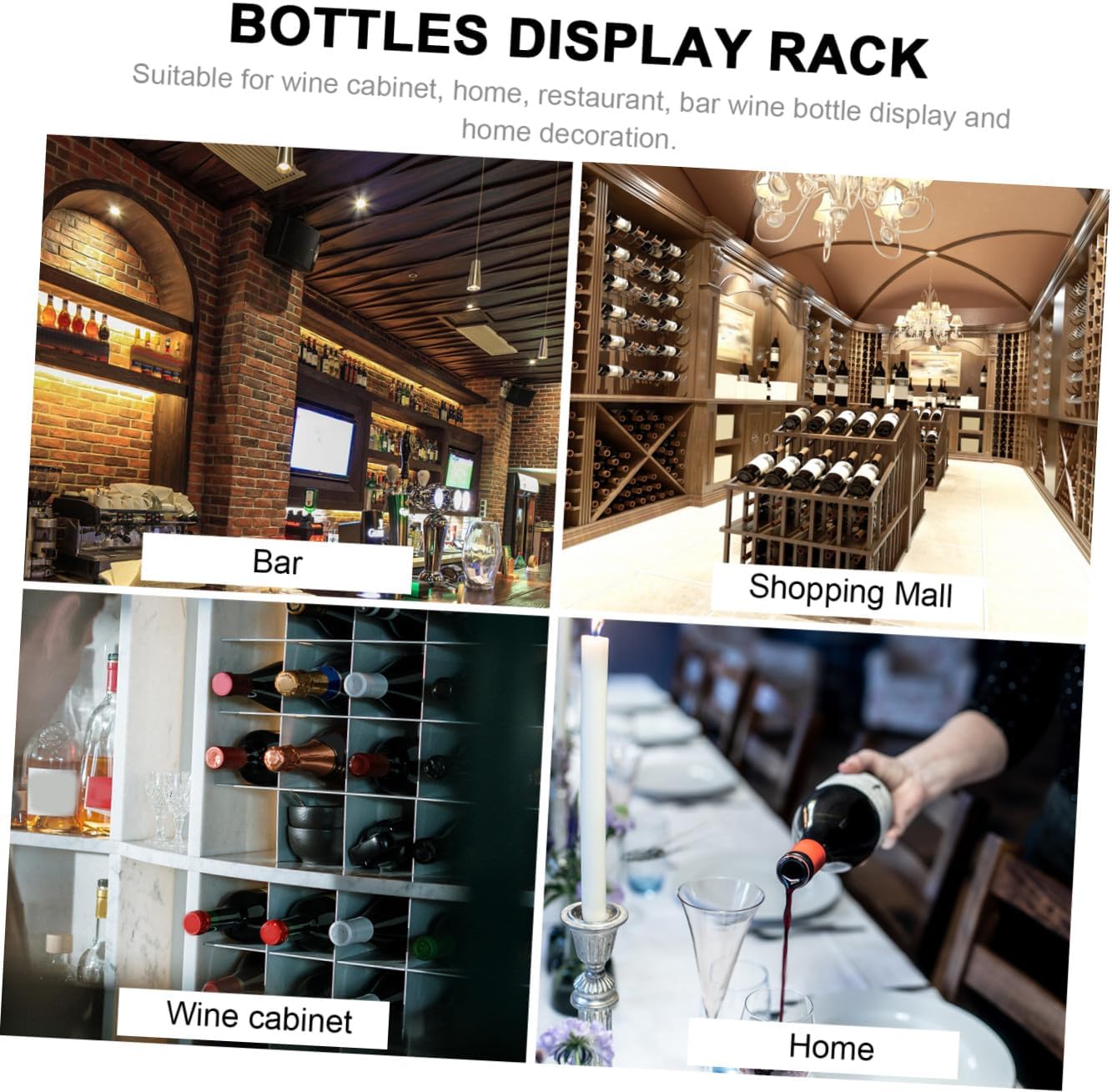 Honeycomb Wine Holder Freestanding Wine Rack for Bottles Geometric Stand for Home Bar -Saving Storage