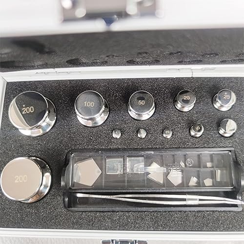 Miniatura 7 de PreAsion F1 Grado 1mg-7.05 oz Acero Inoxidable (304) Kit de Peso de Calibración 25pcs Pesos de Alta Precisión con Pinzas para Educación de