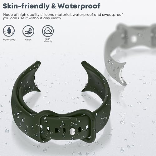 SenMore 6 Pieces Strap Compatible with Google Pixel Watch 3 45mm/Watch 4 45mm, Adjustable Sports Strap Soft Silicone Replacement for Smartwatch. - 6