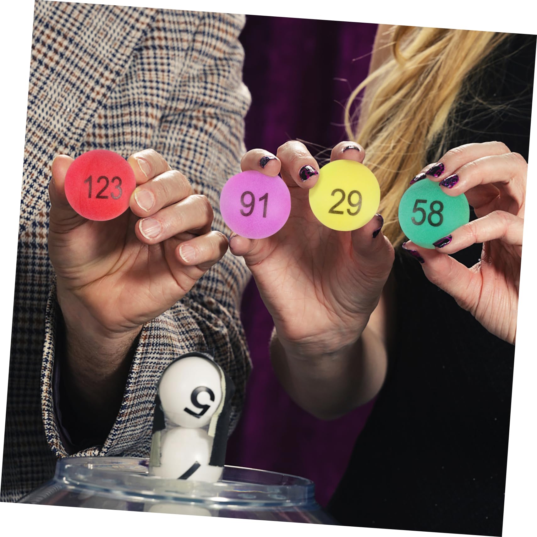Bolas Bingo Numeradas 150 Piezas de PP Números Claros