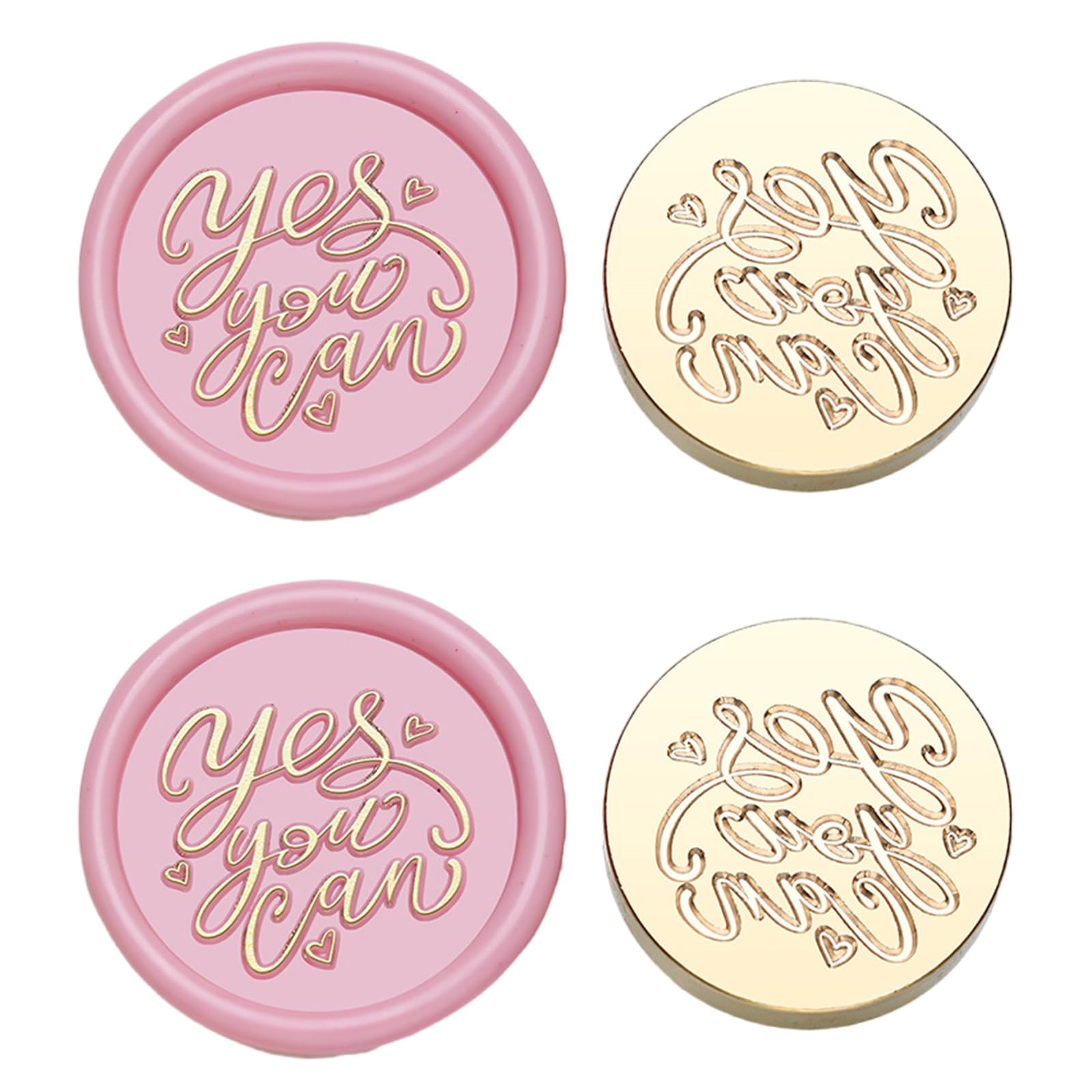 Jazuaiao 2Pieces Vintage Sealing Stamp Head for Wedding Invitations Envelope Scrapbooking Embossed Sealing Stamp Replacements Christmas Seal