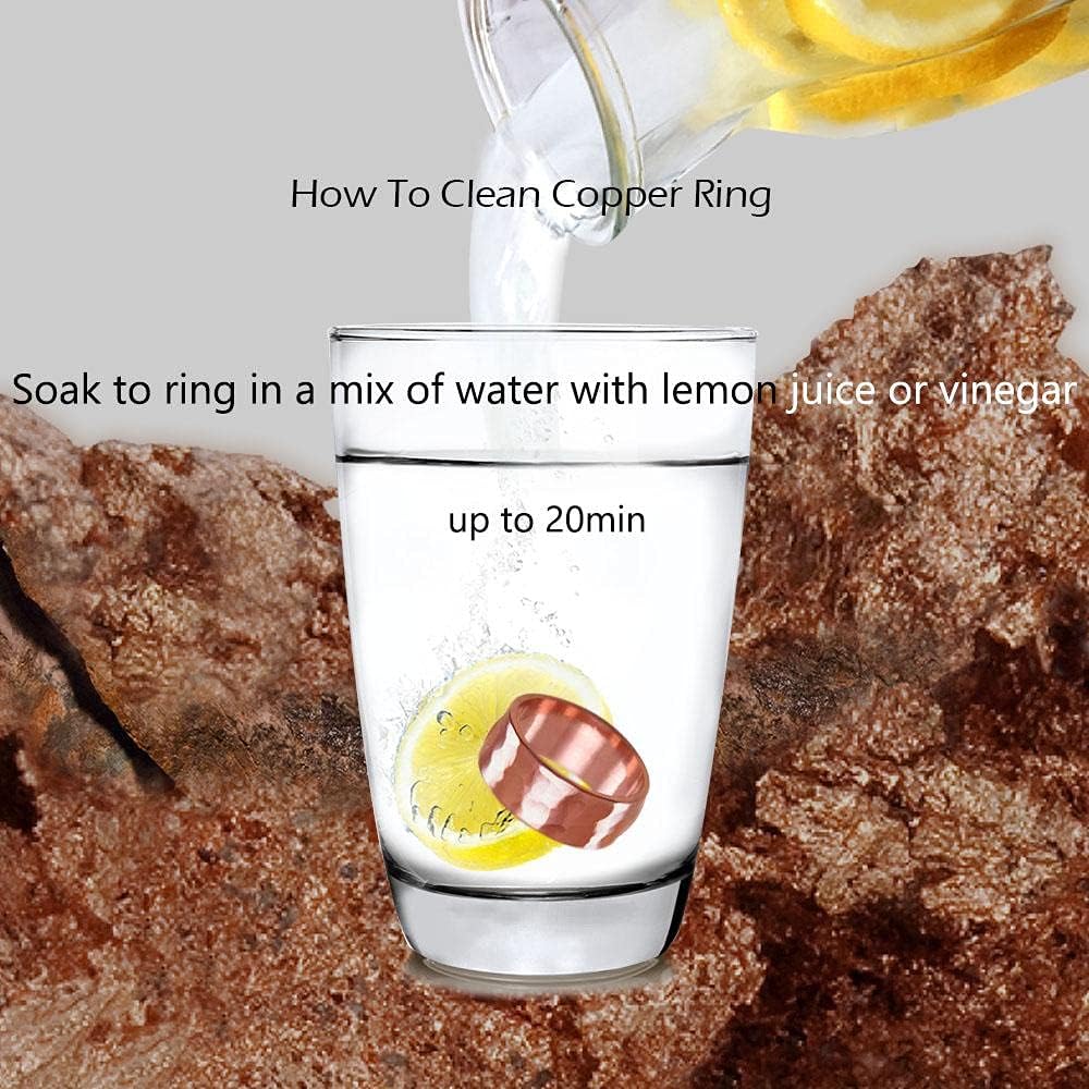 IVY & BAUBLE Pure Uncoated Solid Copper Ring for Men & Women — Lab-Tested, Raw Authentic Copper Band, Wellness Jewelry, Crafted in USA, 3mm/6mm/8mm, Size 4-13 - Image 5