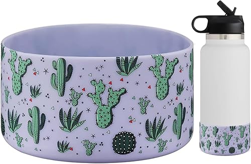 WK IEASON Funda protectora de silicona para base de boca ancha Hydro Flask, funda de silicona antideslizante como accesorios para botellas de agua