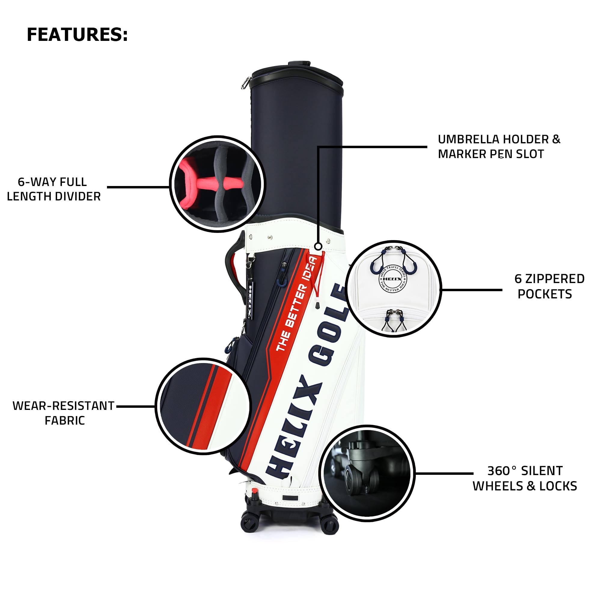 Amazon | HELIX(ヘリックス) ゴルフカートとトラベルバッグ