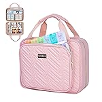 Leudes Travel Pill Bottle Organizer,Medicine Organizer and Storage,Home Medication Bag, Cases,Carrier for Pills,Vitamin,Fish Oil,Supplements for Women and Men (Medium, Pink)