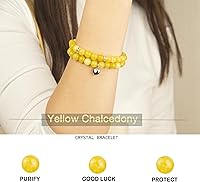 Vista 28 de 2Pcs Healing Crystal Bracelets for Women Handmade Beaded Bracelet Healing Prayers Crystal 8mm Natural Stone Beads Bracelet Stress Relief Get Well