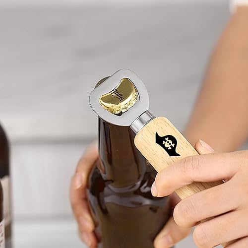 Miniatura 6 de 35 abrebotellas de madera grabados personalizados, abridor de botellas de acero inoxidable de mano de madera personalizado, abridor de madera para