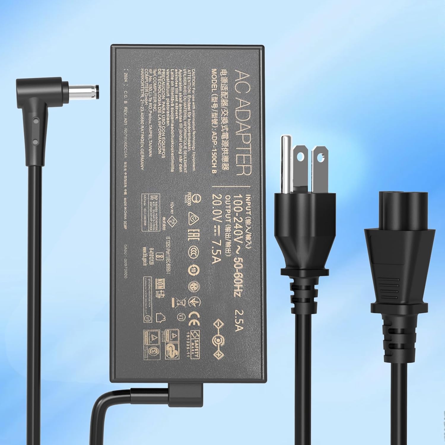 150w Charger Fit for Asus Tuf Gaming A15-Fa506 A17-Fa706 Fx505dt Fx705gt,Rog Strix G531gd G731gt,Adp-150ch B A18-150p1a - Image 2