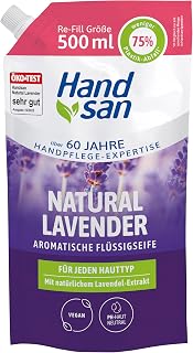 Handsan Flüssigseife Nachfüllbeutel | Natural Lavender | 500 ml | pH-hautneutral & vegan