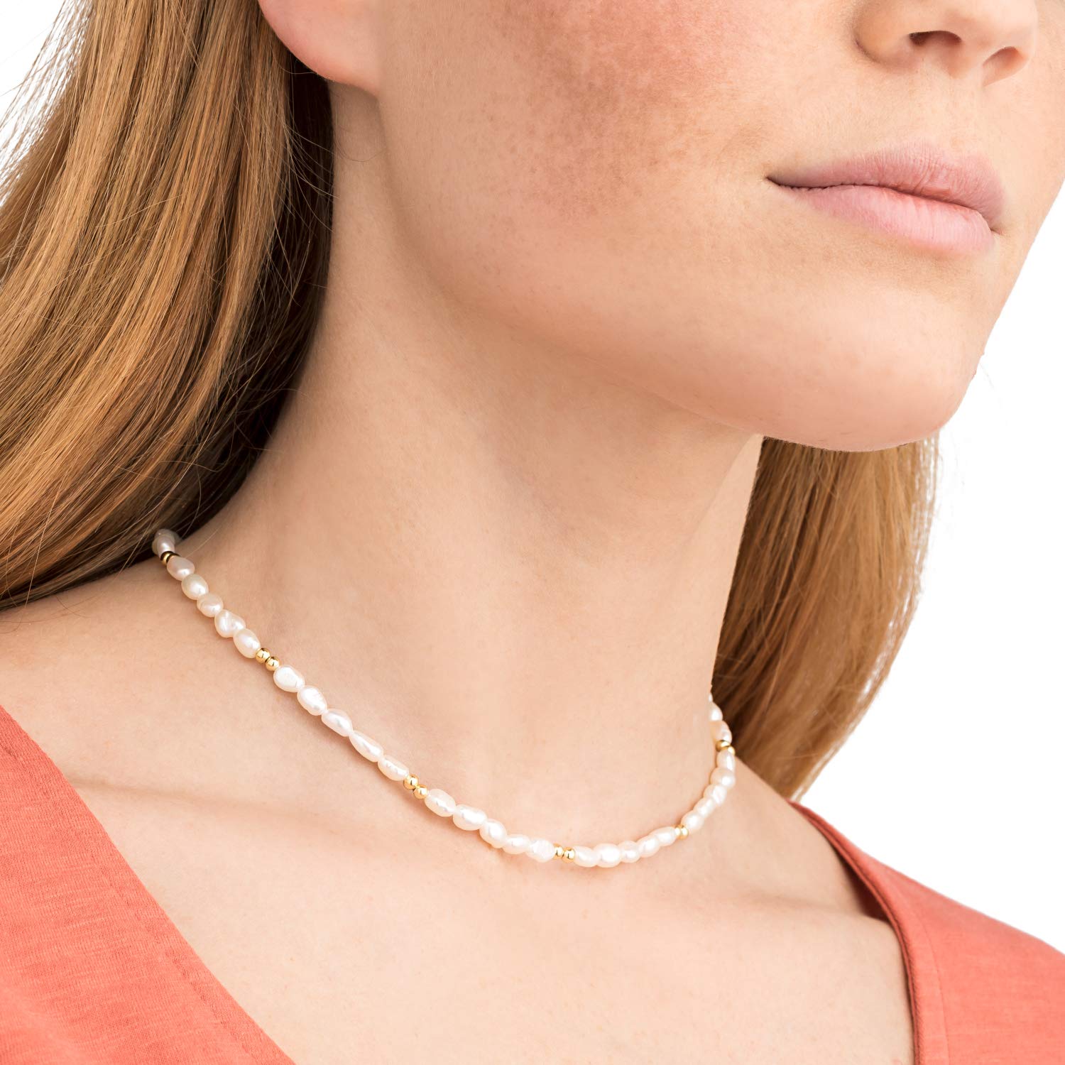 NOELANI Kette mit Anhänger 925 Sterling Silber Damen Halsschmuck, mit Süßwasserzuchtperle, Kommt in Schmuck Geschenk Box