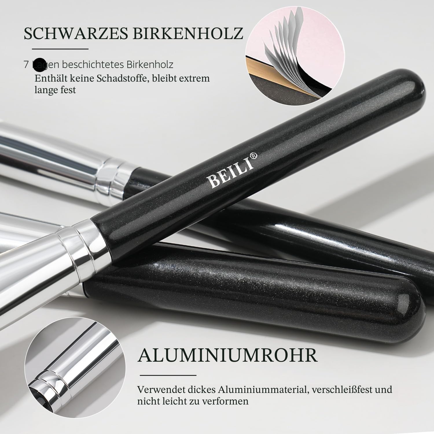 BEILI Pinselset Makeup, Schminkpinsel Set, 30 Stück makeup pinsel set professionell mit Detail Lidschattenpinsel, Foundationpinsel, Rougepinsel, Contouringpinsel, Concealerpinsel, Highlighterpinsel