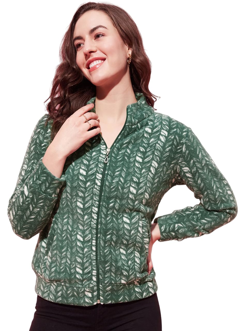 modeve Women Printed Full Sleeve Jacket for Winter-picture-17