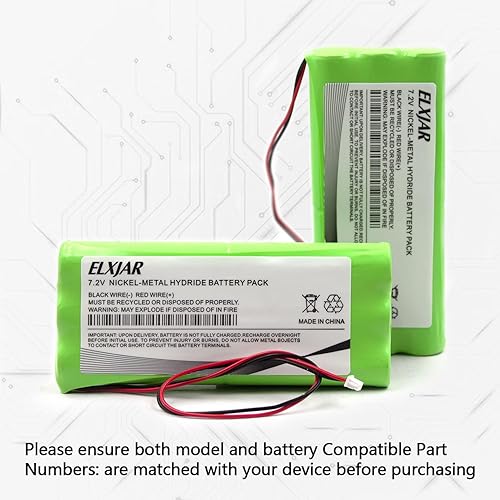 Miniatura 4 de Reemplazo de batería Ni-MH de 7.2V 2000mAh para DSC Powerseries 9047, SCW9045, SCW9047, sensor directo 17-145A, sistemas de seguridad de teclado