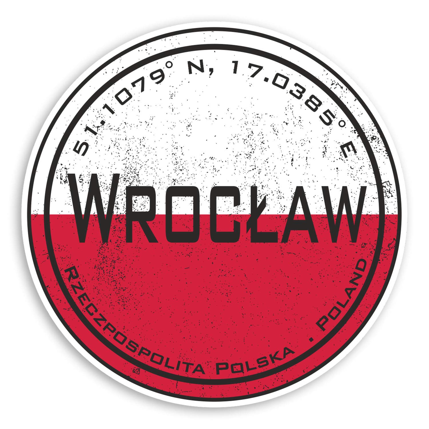 2 x 10cm Wrocław Poland Vinyl Stickers - Wroclaw Flag Sticker Luggage #20664 (10cm Wide)