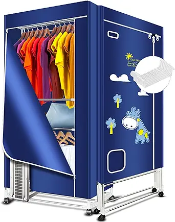 Portable Clothes Dryer 110V 1600W, 67-Inch Foldable 3-Tier Rack, Energy Saving for Apartment, Indoor, Travel, RV