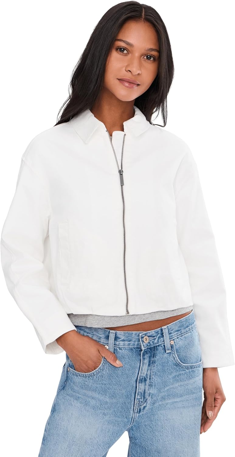 KUT from the Kloth womens Dylan-zip Front Jacket With Pleat Detail