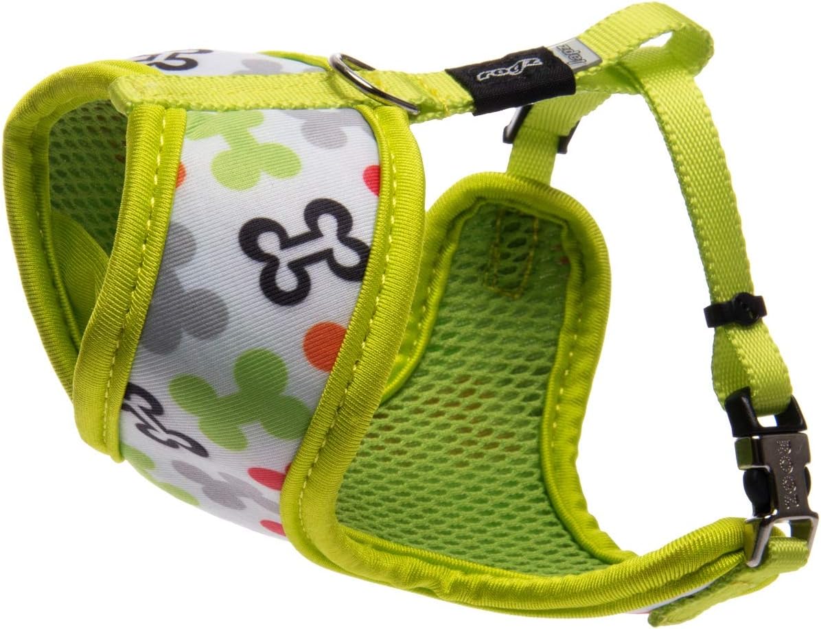 Rogz Lapz Trendy Wrapz Harness, X-Small, Black Bones, XS - Image 5