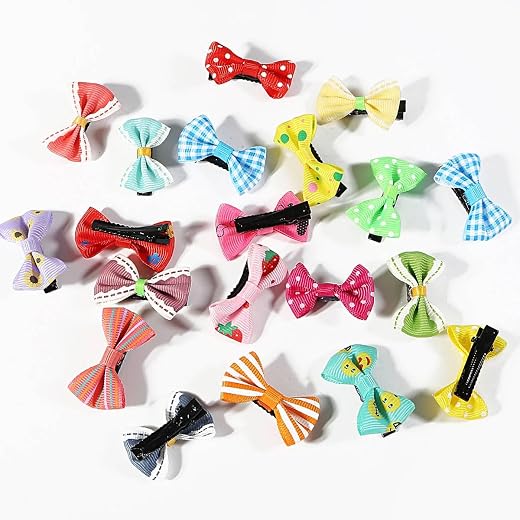 NEOBABY Colourful Bow Hair Clips for Girls, Mixed Prints, Alligator Clips, Multi-Pattern Set (PACK OF 12 PAIRS)