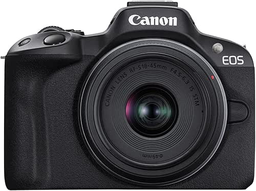Canon EOS R50 Mirrorless Camera with RF-S18-45mm F4.5-6.3 is STM