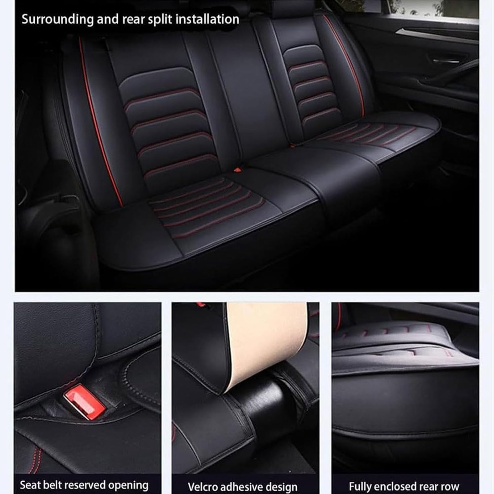 Pokrowce na siedzenia samochodowe do VW Golf 6 GTI Golf 7 Golf 7 GTI Golf TDI Golf Sportsvan 2, skórzana przednia tylna osłona poduszki ochraniacze akcesoria wewnętrzne, F/Coffee