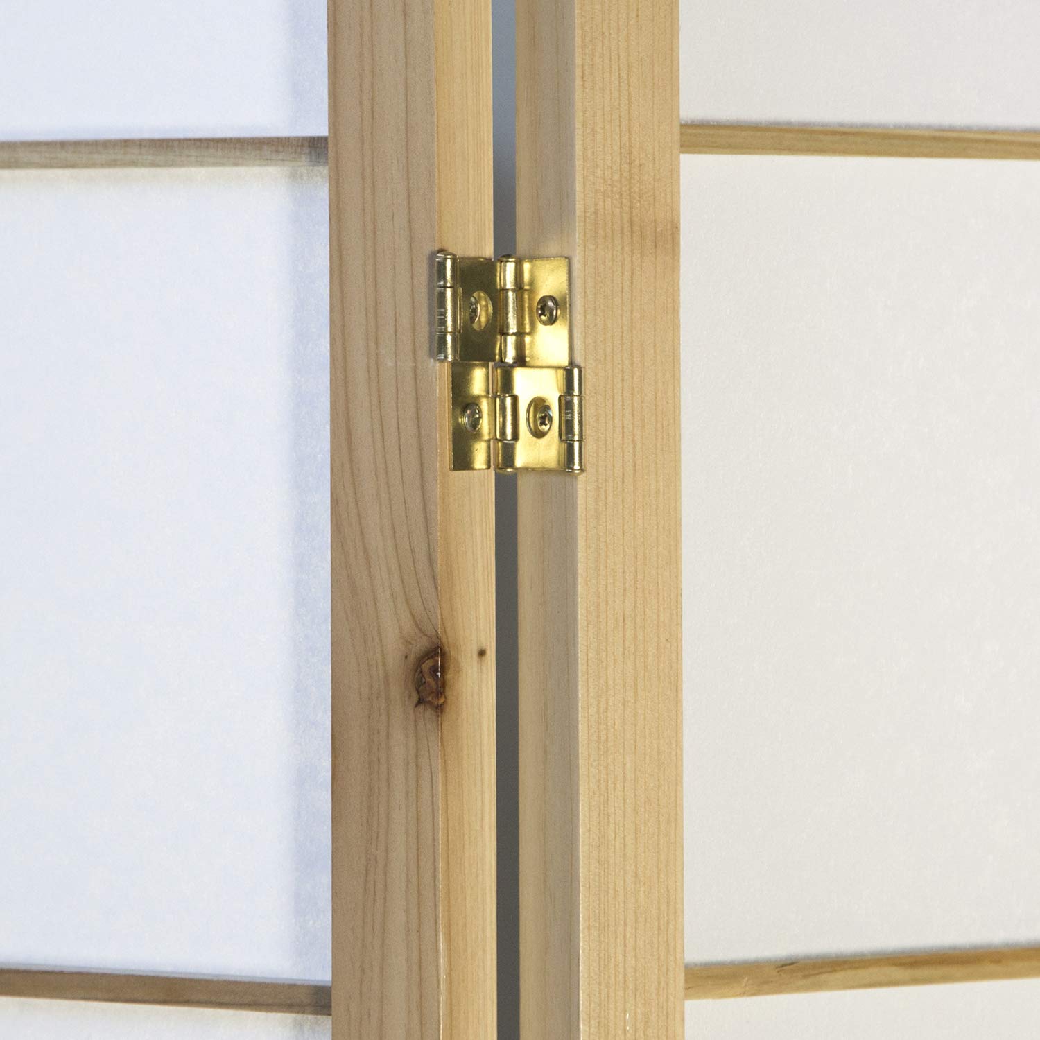 PEGANE Paravent Japonais Bois Naturel 5 pans