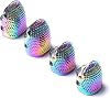 AXEN 4 Pieces Sewing Thimble, Metal Sewing Thimble Finger Protector, Accessories DIY Sewing Tool, Copper