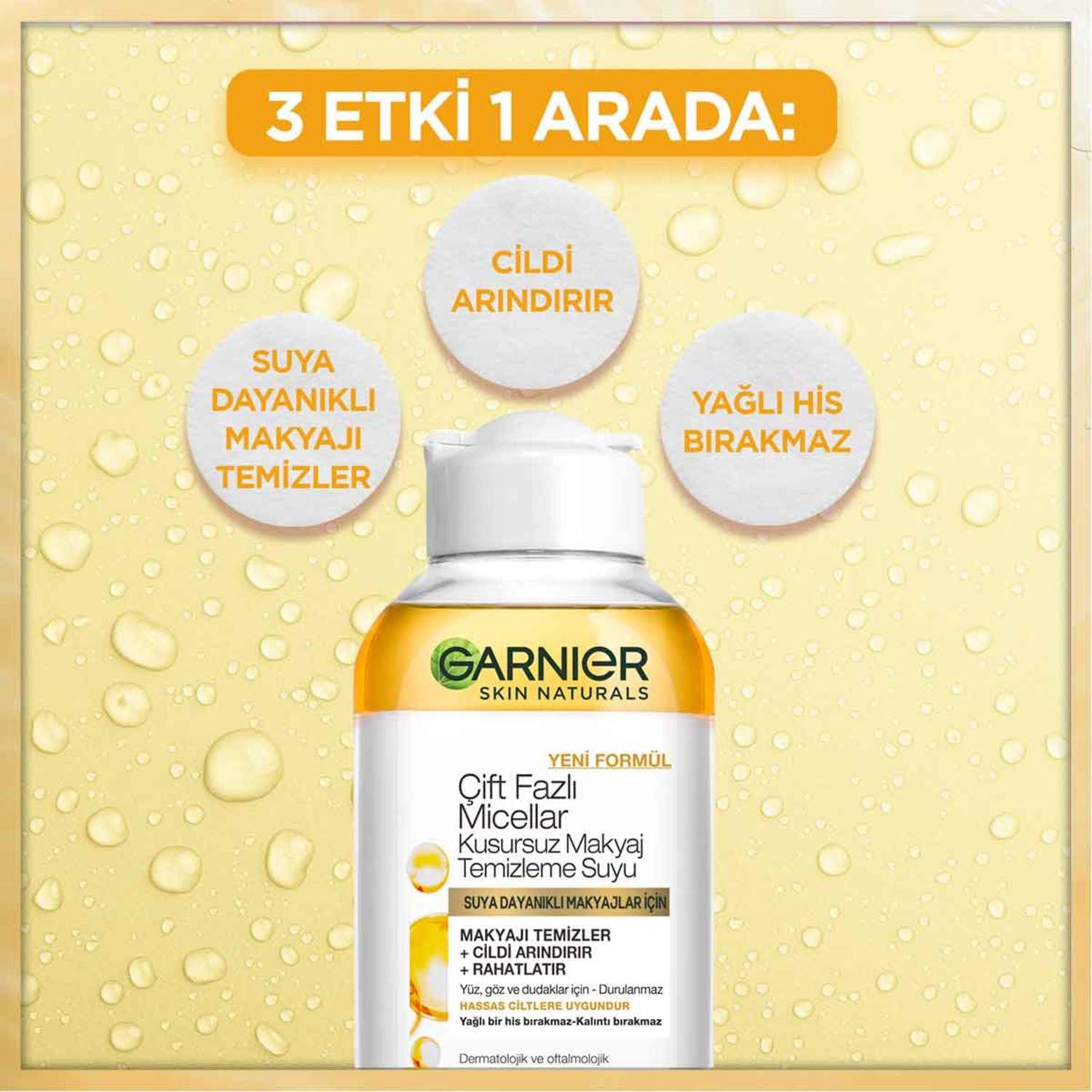 Garnier Çift Fazlı Micellar Kusursuz Makyaj Temizleme Suyu 100 ml