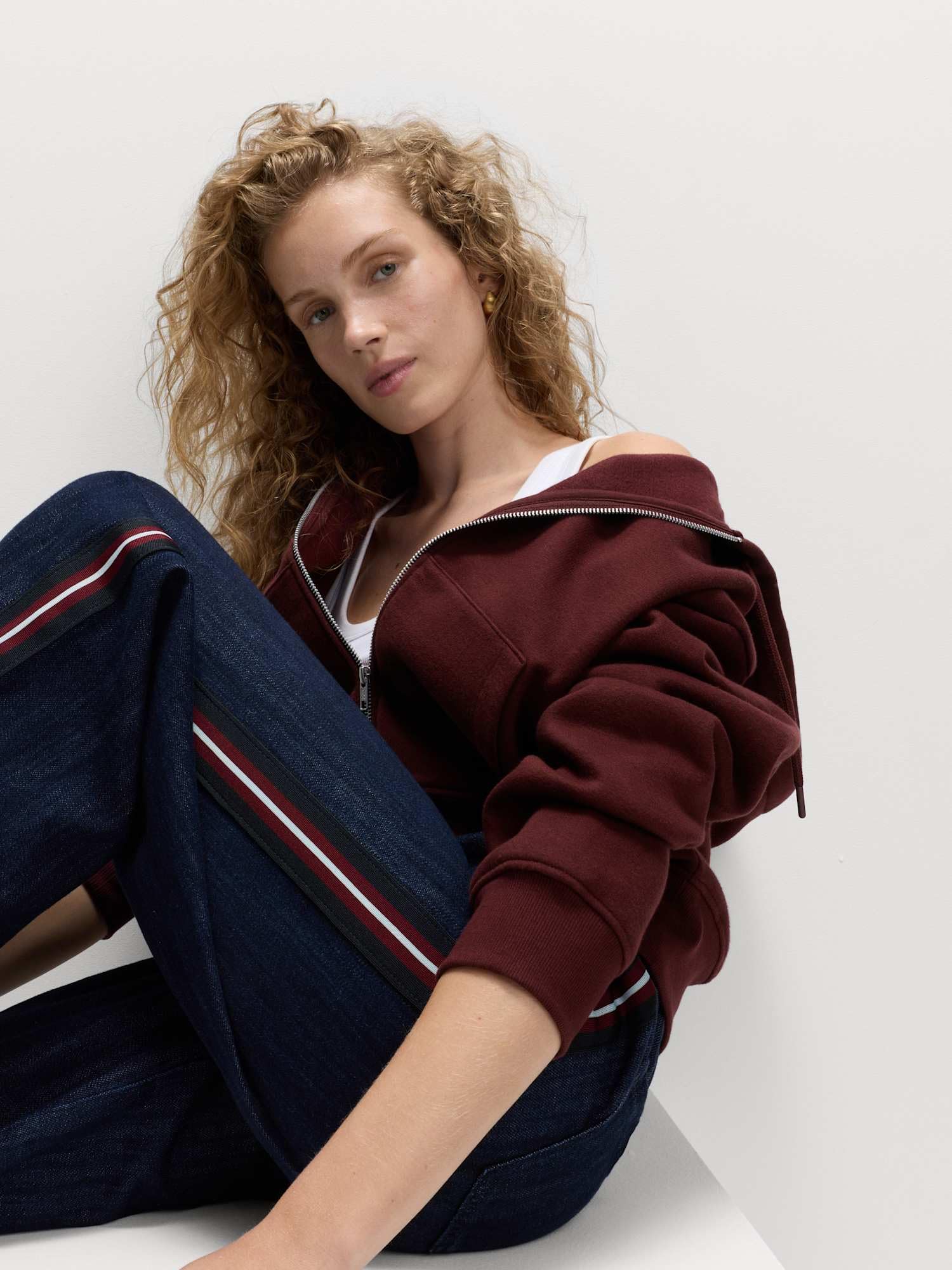 Marks & Spencer Sudadera con Cremallera y Capucha con Alto Contenido en Algodón para Mujer, Ajuste Normal, Acabado Afelpado
